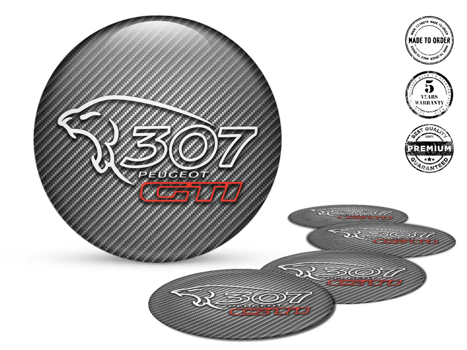 Peugeot Sticker on Rims High-Quality Silicone Design